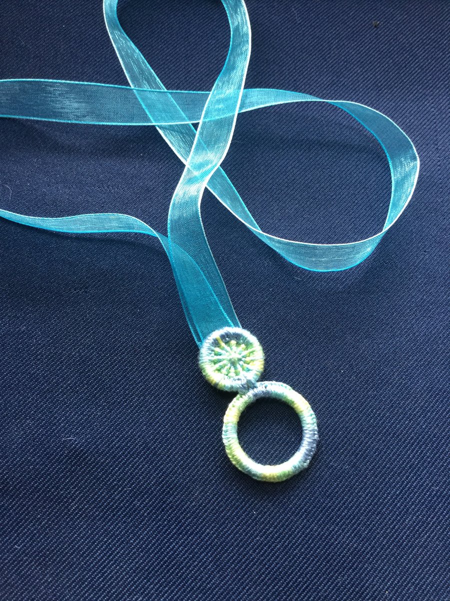 Dorset Button Reading Glasses Holder, Blue Green Yellow