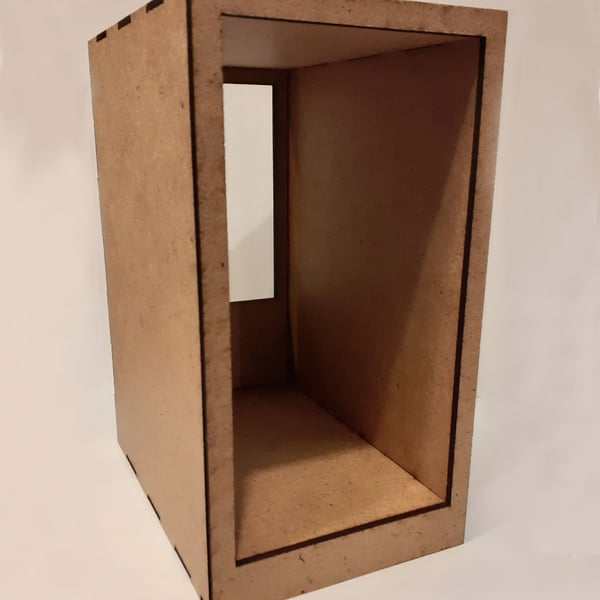 Book Nook Double Skinned Blank Kit for Diorama with Mirror Aprox 12 x 22 x 17cm
