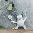 Spun Cotton Yeti Popsicle Ornament 2