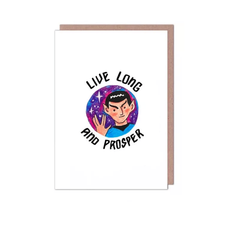 Spock Star Trek Sci-fi Live Long and Prosper Birthday Good Luck New Job Card