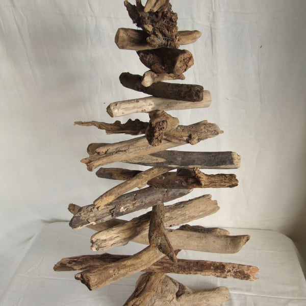 Driftwood Christmas tree decoration for the Xmas season or all year pleasure.