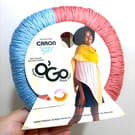 1 Pack x 141g CARON Simply Soft O'GO 100% Acrylic : Strawberry - Soft Blue