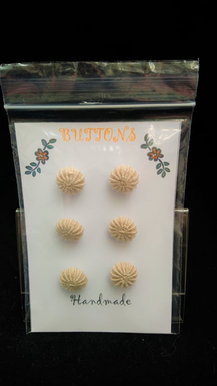 Buttons Handmade Embroidered Yorkshire Style 
