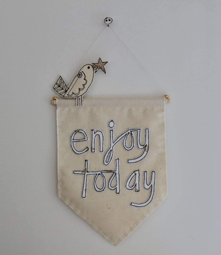 'Enjoy Today' - Textile Banner