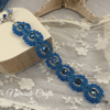 Ocean Blue micro macrame beaded bracelet-boho jewellery-blue-yoga-gift- bohemian