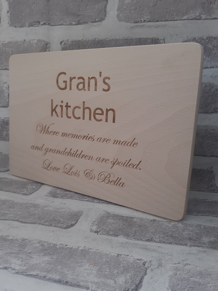 Personalised Wooden Cheese or Chopping Board, mothers day gift Gift for gran