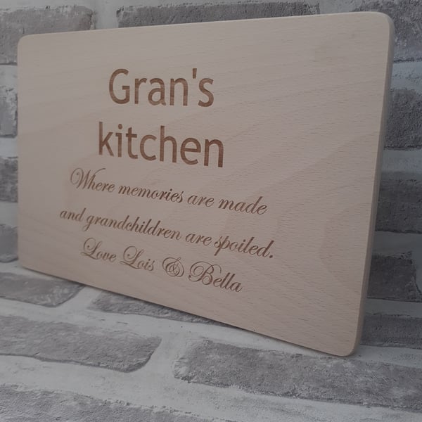 Personalised Wooden Cheese or Chopping Board, mothers day gift Gift for gran