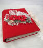 Handmade Christmas Scrapbook Album. Red Velvet Photo Album.  - Image 2