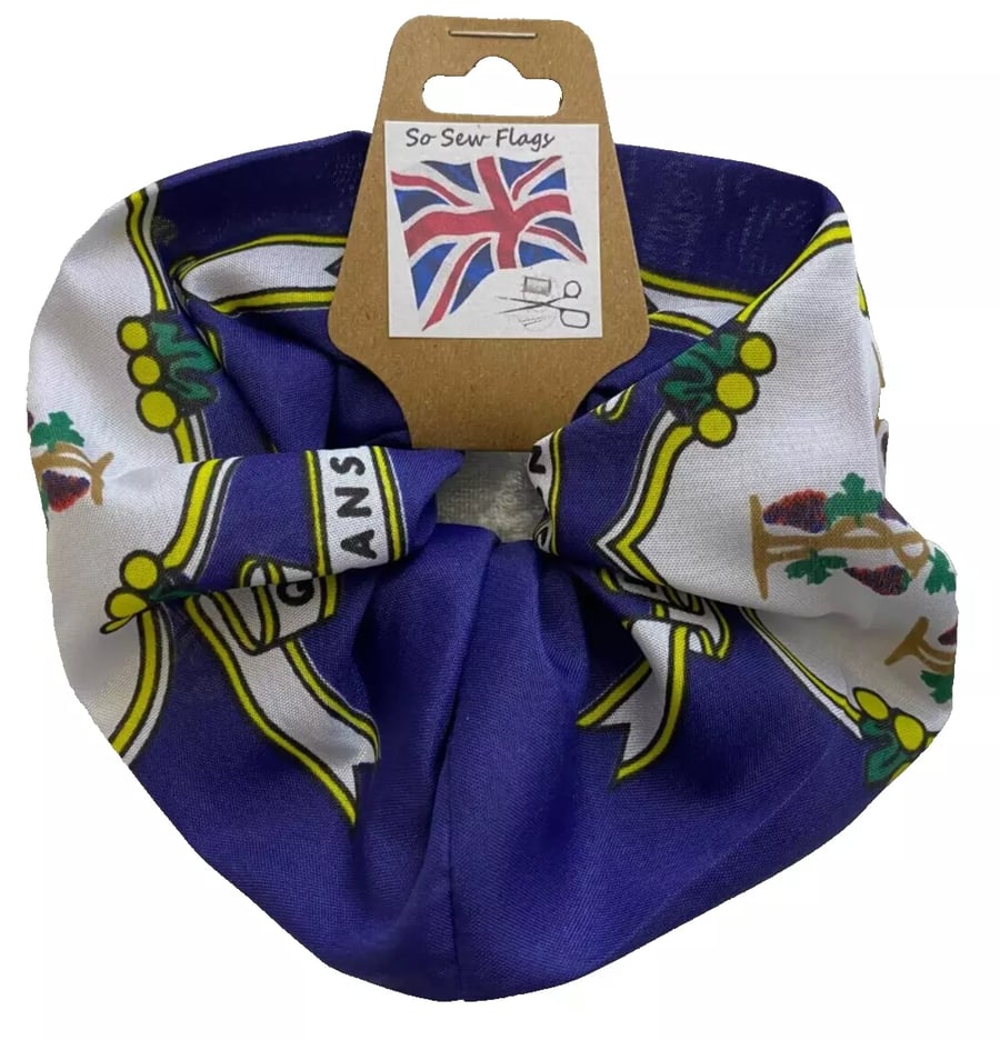 Connecticut USA State America Flag Hair Scrunchie Scrunchies Accessory Band 