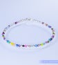 Sterling silver and Rainbow Agate handmade beaded bracelet - Image 4