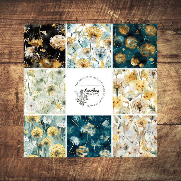 Dandelion Cards - Box Set of 8 different designed Illustrated cards
