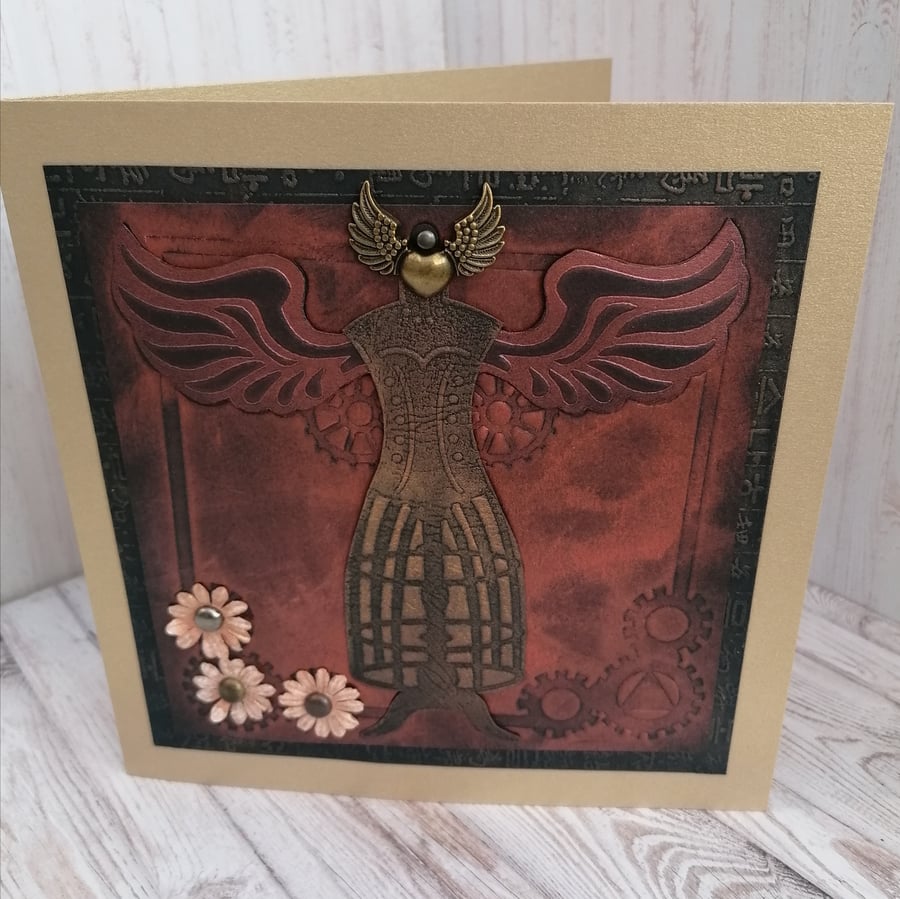 Steampunk Angel Card