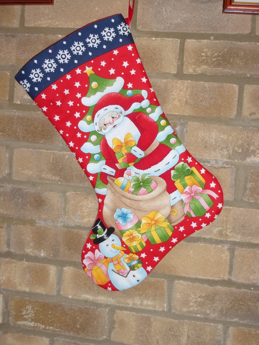 Santa & Rudolph Christmas Stocking