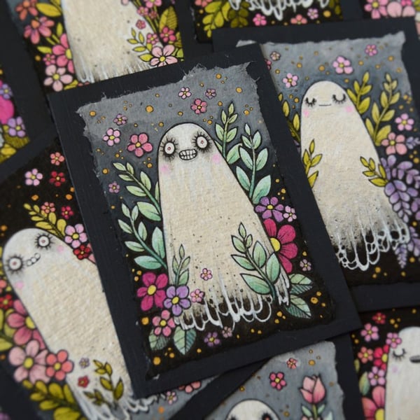 spring ghost - original aceo illustration