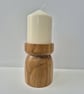Oak pillar candle holder