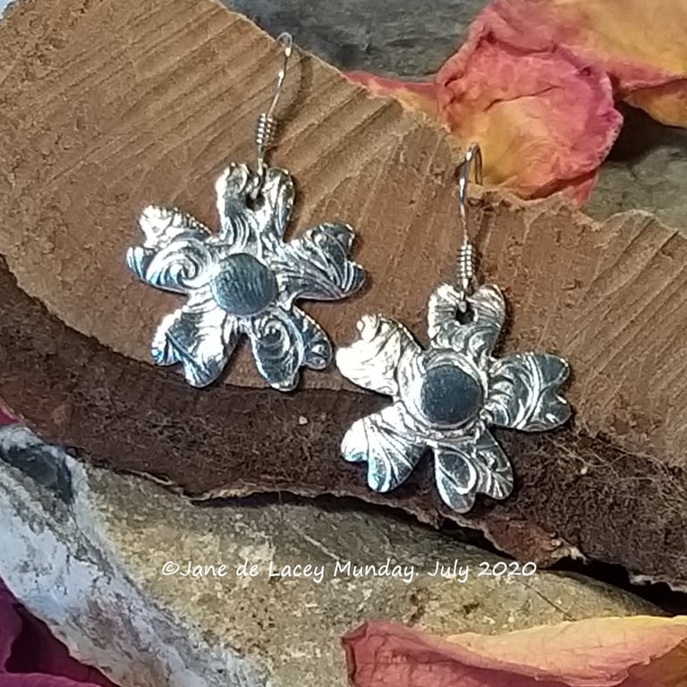 Silver Flower Earrings