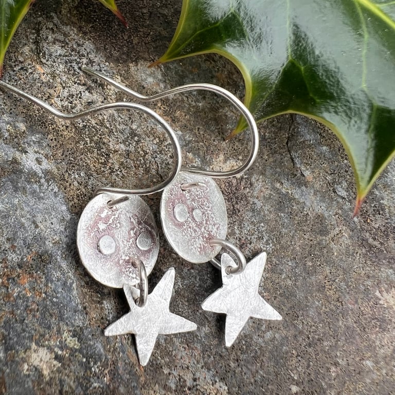 Silver Star Earrings