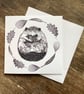 Hedgehog Greetings Card - cute, blank, birthday - Image 1