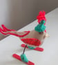 Christmas Robin, Fabric Robin, handmade Robin - Image 3