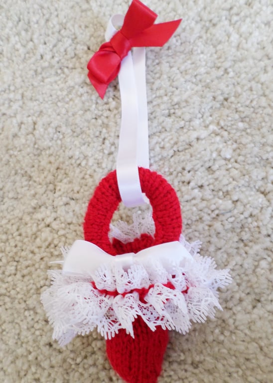 Baby pram charm, lace hanging decoration