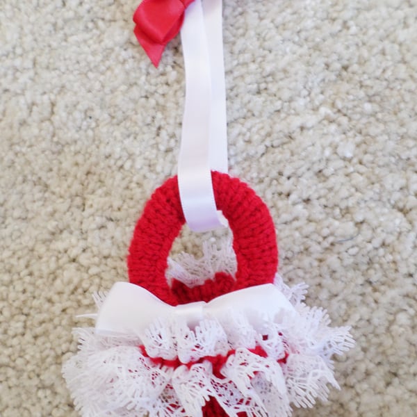 Baby pram charm, lace hanging decoration