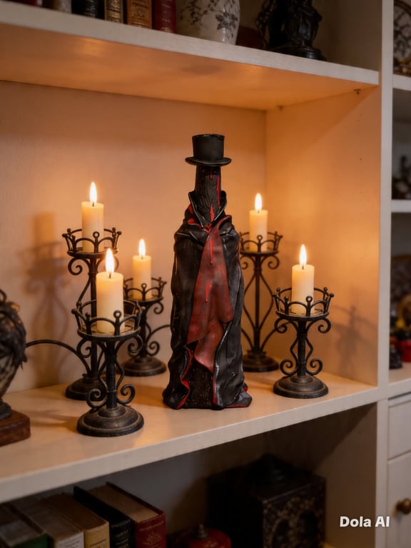 Handmade Gothic Decorative Dark Bottle Art Lord of Darkness Vampire Art