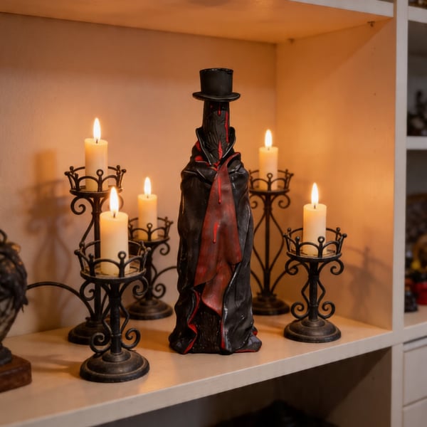 Handmade Gothic Decorative Dark Bottle Art Lord of Darkness Vampire Art