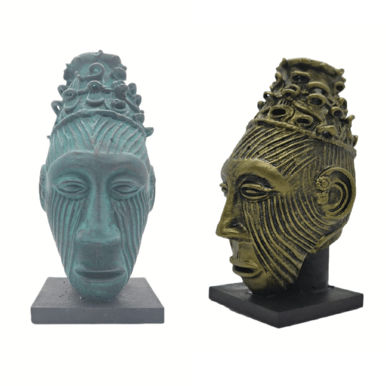 Igbo-Ukwu bust, 3d printed african statue, nigerian tribal art, igbo figurine