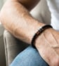 40th Birthday Gift - Personalised Leather Bracelet - Dad Brother Son Husband - Image 2