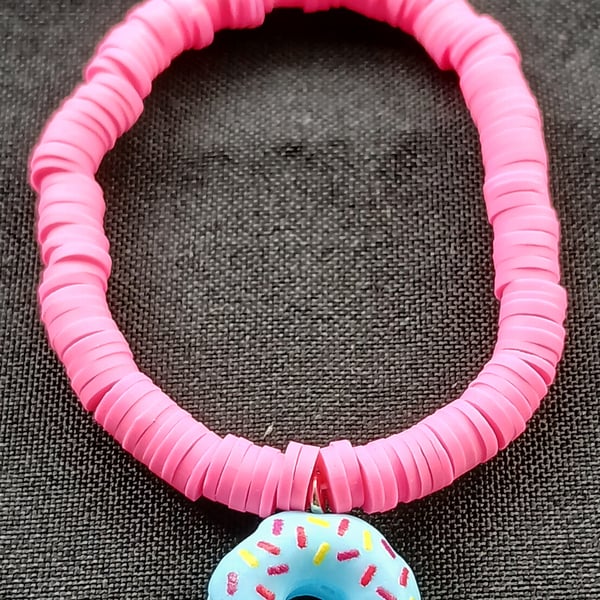 Handmade polymer clay bracelet 