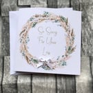 So Sorry for your loss Sympathy Card Handmade and Personalised