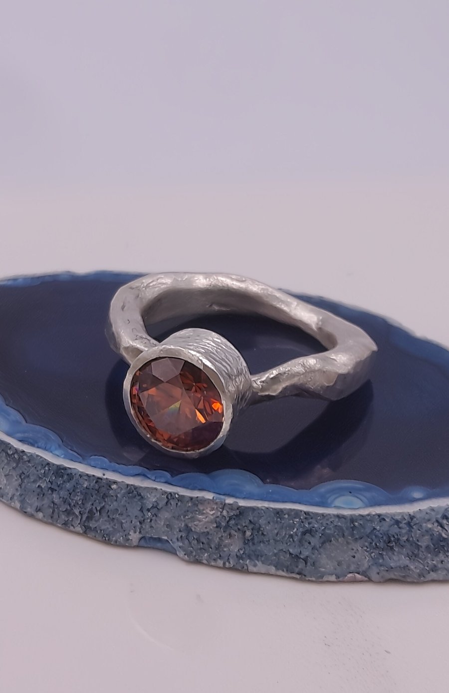 Earthbound Ember Forged Silver Ring