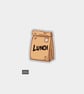 Funny Vinyl Sticker For Adults - Brown Lunch Bag