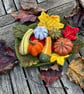 Autumn pumpkins and gourds decoration.