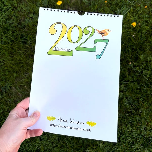 2027 Art Wall Calendar - Flowers, Birds, Nature