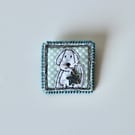 'Doggy 8' - Handmade Brooch