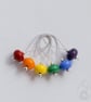 Lampwork Stitch Markers - Pride Rainbow - Image 2