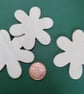 5 x Wooden Plaques   Unfinished 3mm Plywood FLOWER Shape NOT laser cut
