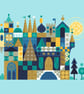 153A - Fairytale Jade Castle - Cross Stitch Pattern - Image 1