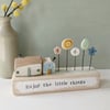 Little Wooden Houses with Clay & Button Garden 'Enjoy the little things'