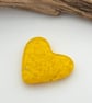 Yellow Fused Glass Heart - Image 2