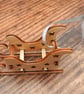 Mini Wooden Sleigh Christmas Decoration, Santa Sleigh Ornament - Image 6