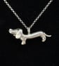 Handmade Dachshund Pendant, Fine Silver Sausage Dog Necklace, Unique One of a  - Image 5