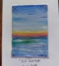 "Sea Water" Original ACEO miniature oil pastel seascape