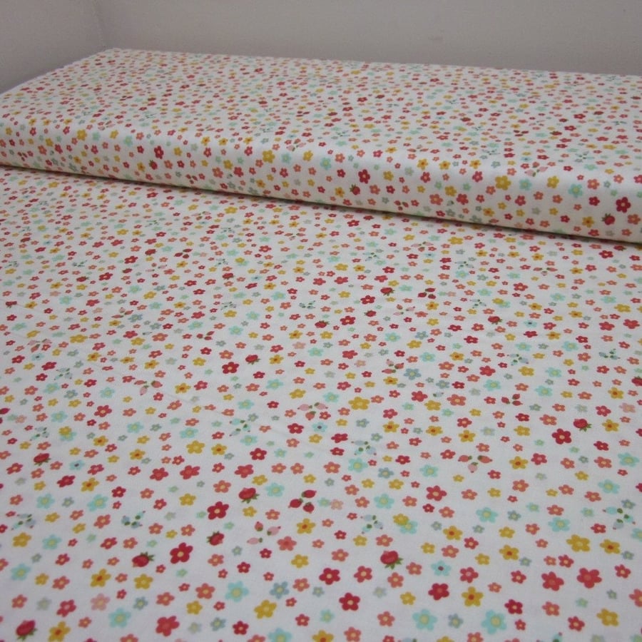 Riley Blake Sweetest Thing Cream Petals Cotton Fat Quarter