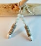 Aquamarine, Shell And Sterling Silver Earrings - Handmade In Devon - Free UK P&P - Image 8