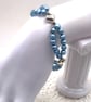 Freshwater Pearl and Silver Heart Bracelet.