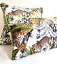 Printed Velvet Jungle Design Cushion Cover  - Image 3