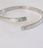 LOVE and Heart Bangle, Recycled Sterling Silver, Secret LOVE Message Inside - Image 6