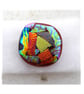 Patchwork Dichroic Fused Glass Brooch 068 Handmade  - Image 1